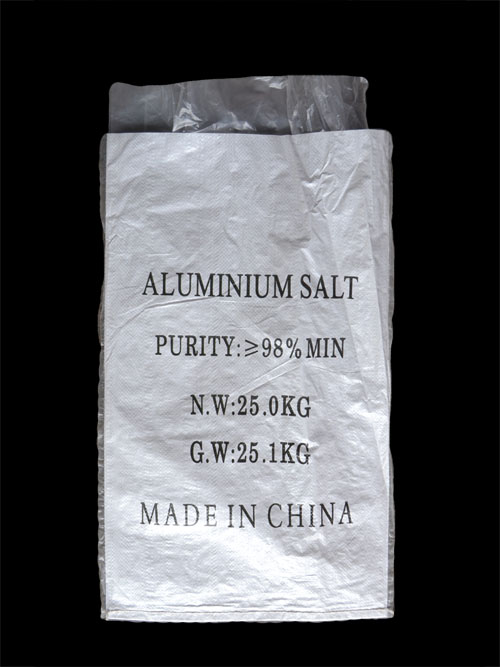 硝酸铝产品内塑外编铝盐英文包装